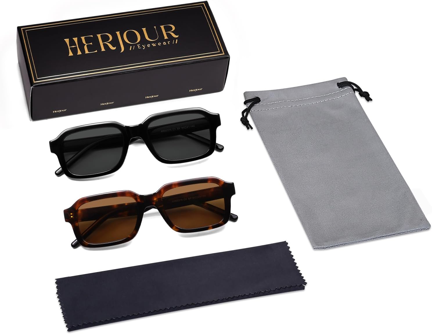 Polarized Trendy Retro Rectangle Sunglasses Womens Mens 90s Classic Vintage Sun Gla... - Image 5