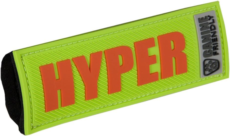 Canine Friendly 3/4" Bark Notes 'Hyper' Patch for Collar or Leash