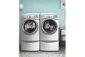 Wash Dry Laundry Room Front Load Washer and Dryer Decals