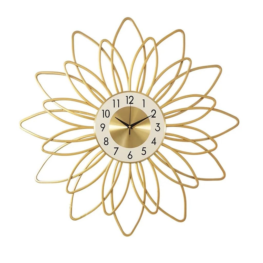 Sjdopulse D Home Sunflower Living Room Metal Floral Clock Ining Room Bedroom Ecoration Home Wall Clock