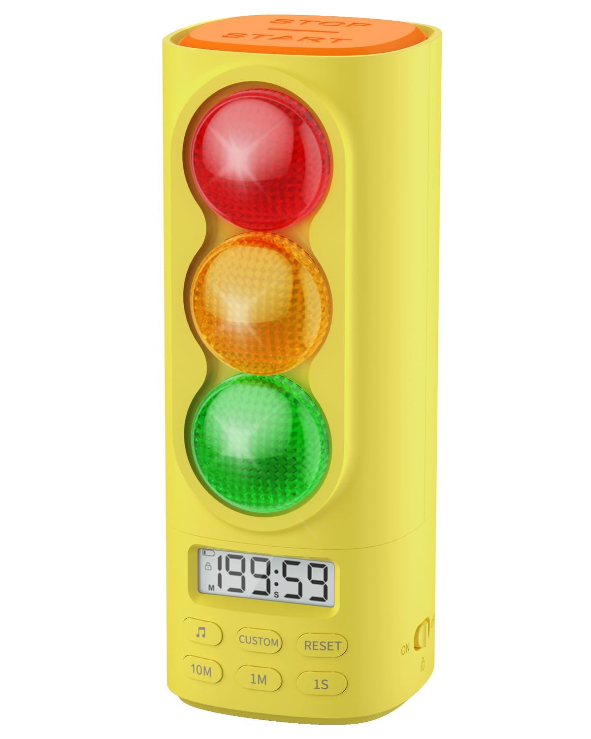 MeesMeek Traffic Light Visual Timer for Kids Adults ADHD Aids: USB-C Rechargeable Countdown/Countup Digital Timer, Pomodoro, 4 Ringtones, 0~95dB Volume Levels for Classroom Kitchen Study Productivity