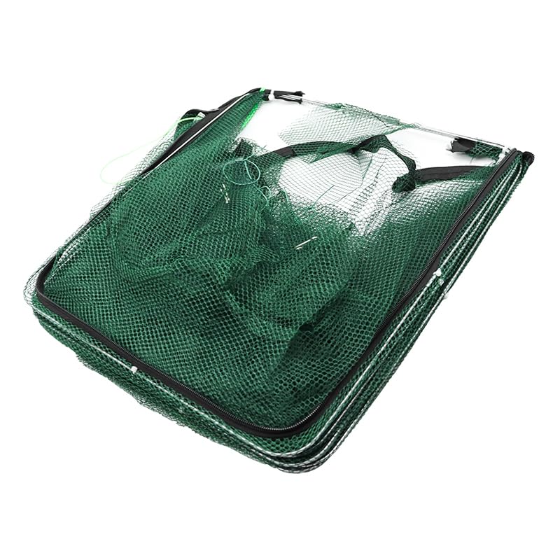 Ieron Portable Folding Fish Trap, Foldable Crab Crayfish Fish Minnow Crawdad Shrimp Net Cast Fish Trap (12 Holes) - Image 2