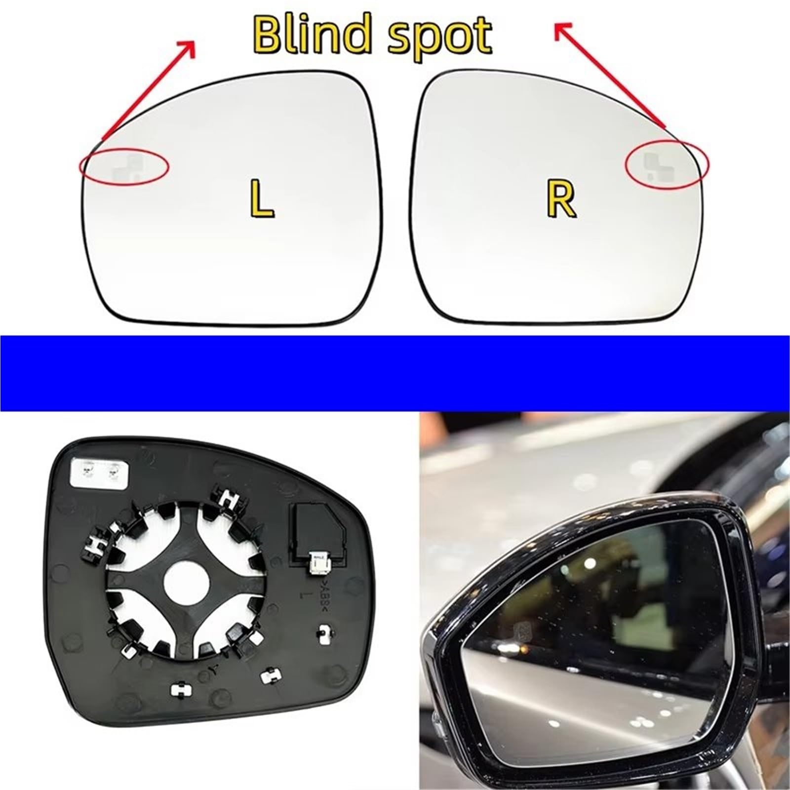 Vetro Retrovisore Compatibile Con Range Per Rover Sport 2014 2015 2016 2017 2018 2019 2020 2021 2022 Auto Lato Sinistro O Destro Riscaldato Specchio Di Vetro