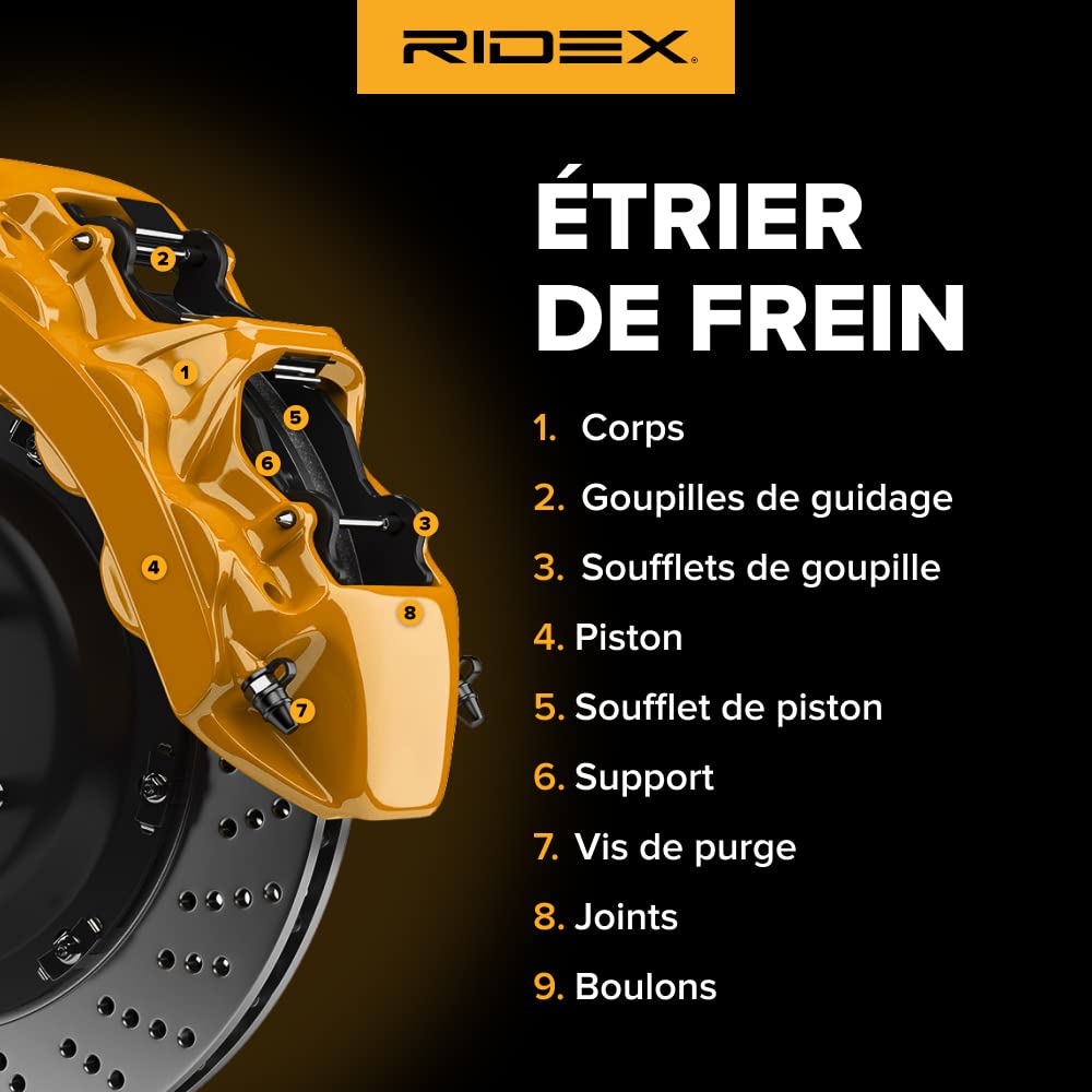 RIDEX 78B1248 Pinza de freno Delantero Izquierda Delantero Compatible con IVECO Daily VI Furgón