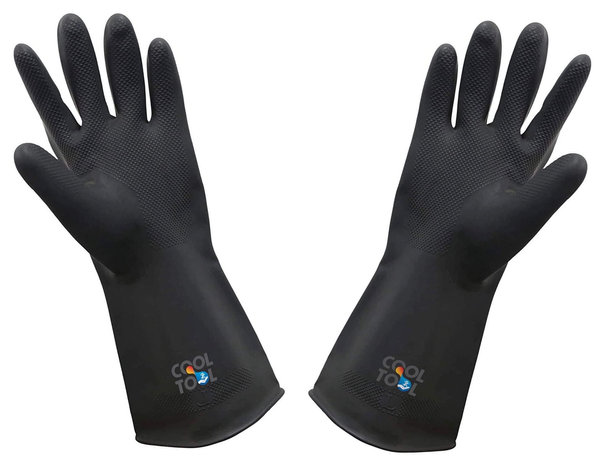 CoolTool Sense tech Multipurpose Reusable Industrial Non-Slip Rubber Gloves for Household Cleaning, Gardening, Dish-Washing and Scrubbing (12 Inches Long, Black) (B093HD9JQK) Amazon Price History, Amazon Price Tracker