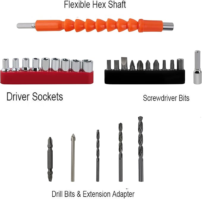 Taladro Atornillador Inalámbrico ANSIMIDA 21V, 45Nm, 1400 RPM, con Percutor miniatura 5