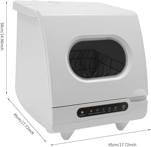 Miniatura 2 de Lavaplatos portátil para encimera, 110 V, 5 programas de lavado, lavavajillas de 1200 W, 360 , limpieza profunda, mini lavaplatos para encimera con