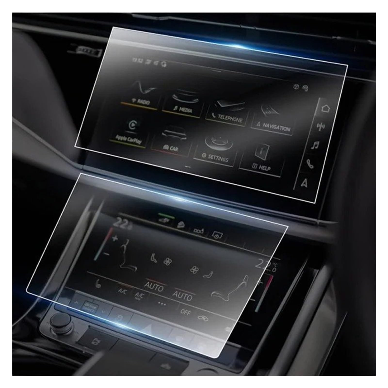 Verre trempé Q7 Q8 E-Tron pour écran intérieur