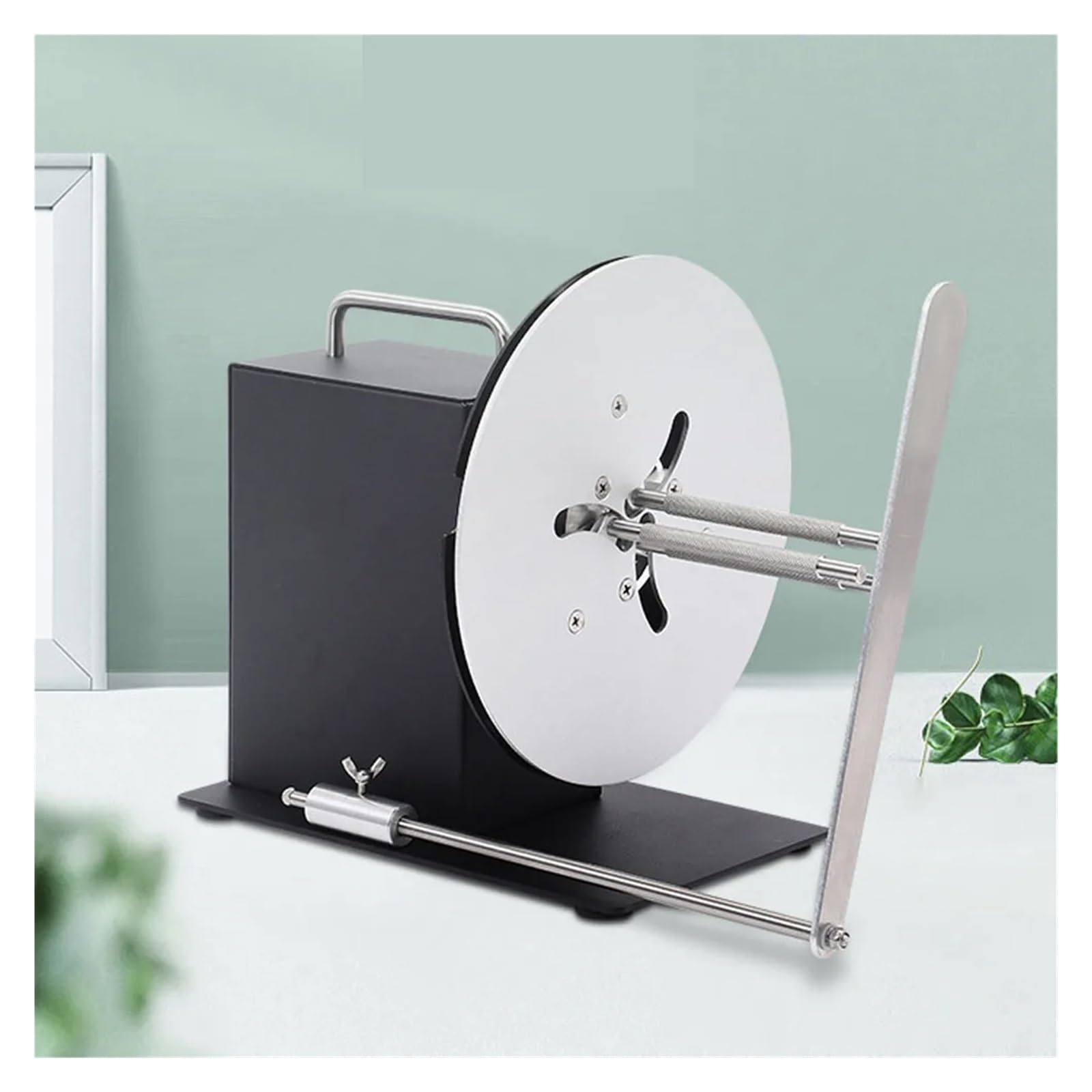 120mm Automatyczna dwukierunkowa maszyna do przewijania etykiet o średnicy Synchronizuj maszynę do etykiet samoprzylepnych z drukarkami dla Biura Logistycznego(With Gear lever)
