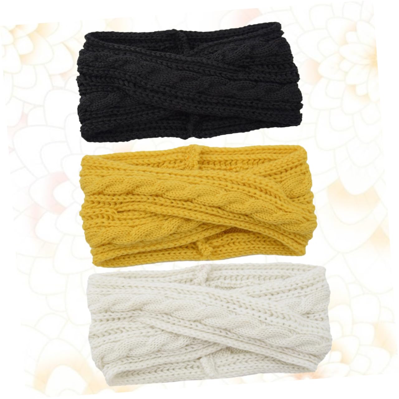 Didiseaon 9 Pz crochet fasce per le donne fasce di lana per le donne incrociata per da donna tenere caldo per copricapo