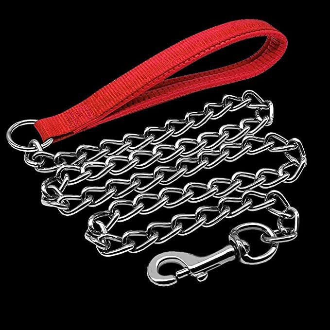 D&C PAWS Heavy Duty Hylon Handle Padded Stainless Steel Leash Chain Ideal for Training/Walking Dogs and Puppies - Medium (Color May Vary) (B0C53TN2R1) Amazon Price History, Amazon Price Tracker