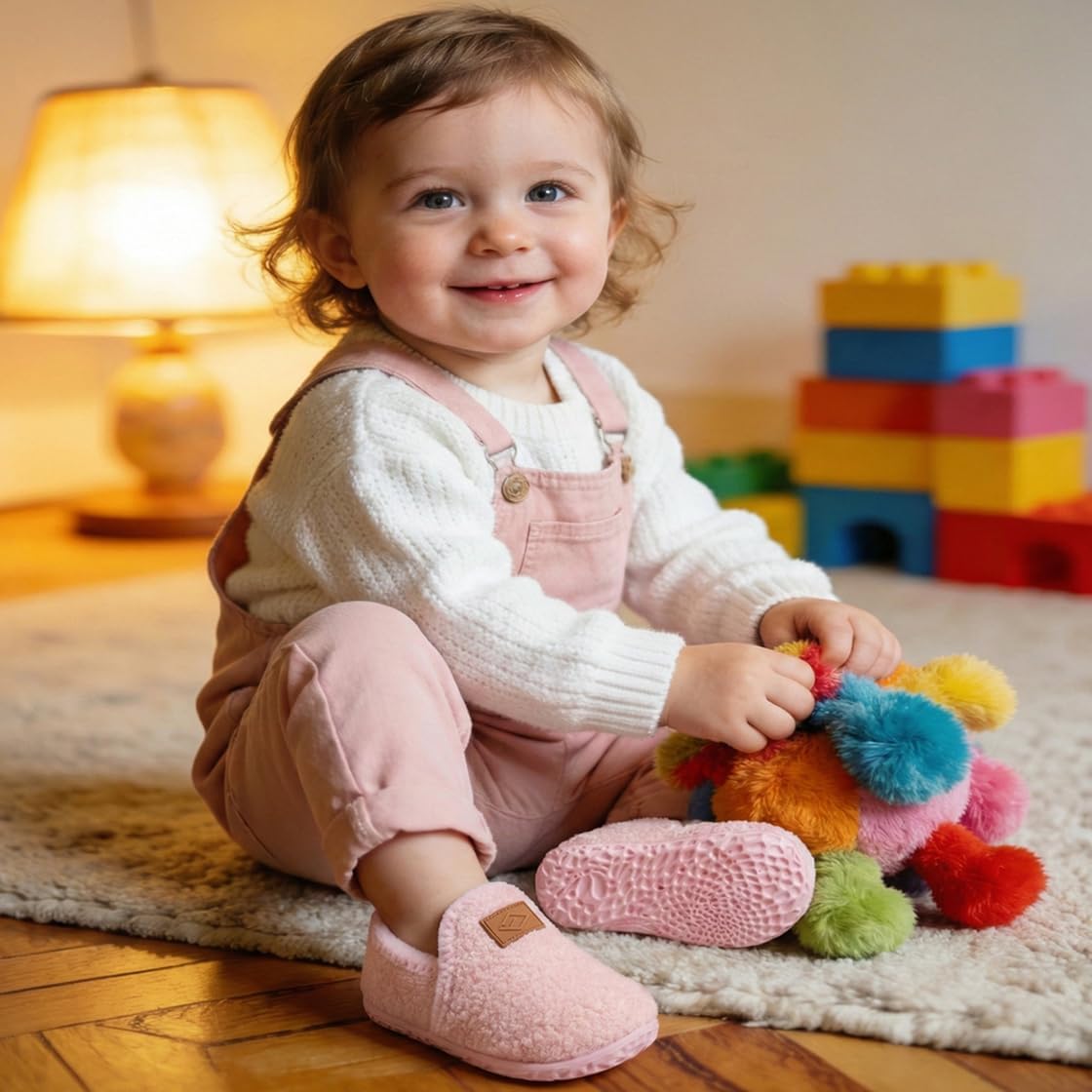 Lefflow Toddler Slippers Boys Girls House Shoes Slip on Baby Sock Shoes Lightweight Outdoor Walking Shoes - Image 2