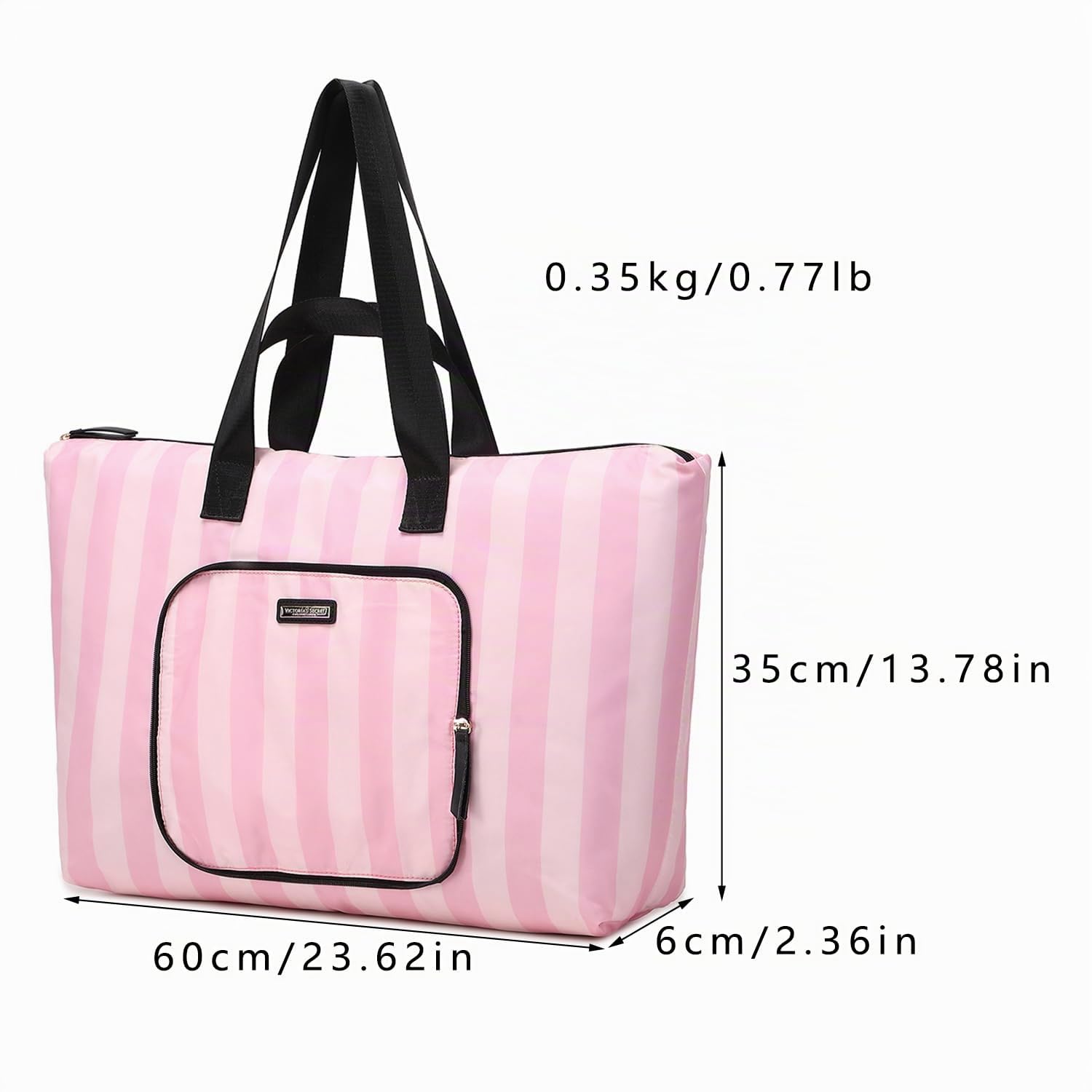 Victorias Secret Bolsas Tote Grande Bolsa de playa impermeable con cremallera Bolso de hombro Shopper