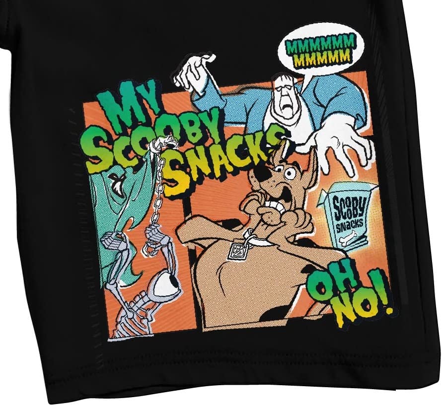 Scooby Doo Scooby Snacks Men's Black Sleep Pajama Shorts2
