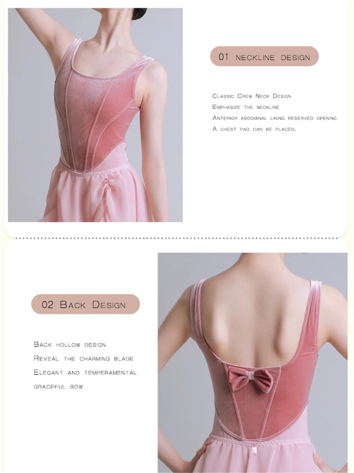 Justaucorps de Ballet Justaucorps De Ballet 2 Pièces For Femmes, En Velours, Sans Manches, For Professeur, Entraînement Spécial, Gymnastique, Yoga, Maillot Bain, Costume Scène