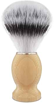 KIKC Handmade Shaving Brush, Professional Design for men's shaving, Synthetic Shaving Tool that can be used with Safety razors, Straight Handle Shavers,A Great Wet Shaving Tool