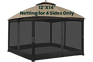 Gazebo Universal Replacement Mosquito Netting 12x14