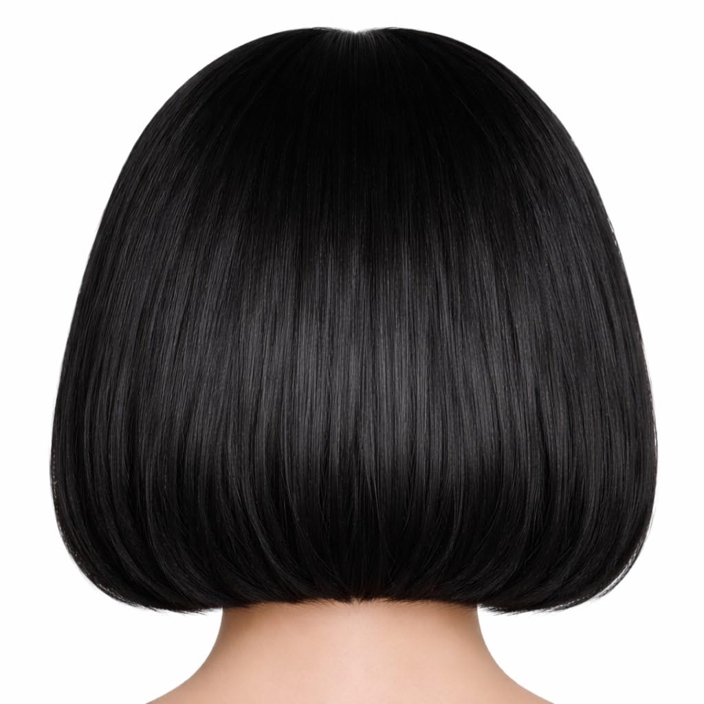 Noir Bob Perruque Femmes 1920s Charleston Style Déguisement Perruque Noir Bob Perruque Femmes 1920s Charleston Style Déguisement Perruque
