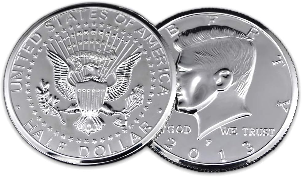 Miniatura 4 de blue-ther Moneda Jumbo 3 pulgadas Medio Dólar Trucos de Magia Moneda Aparecer Desaparecer Magia Cerca Accesorios Ilusión Accesorios Trucos de Comedia