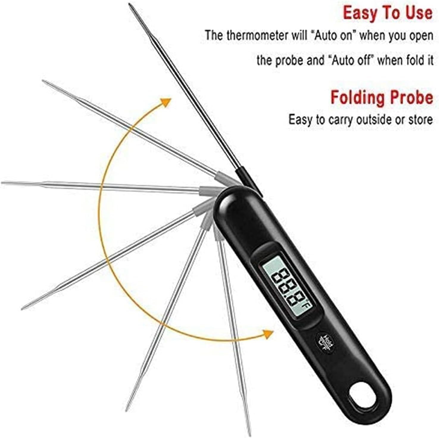 Digital Meat Thermometer for Cooking Waterproof Instant Read Food, Built-in Magnet