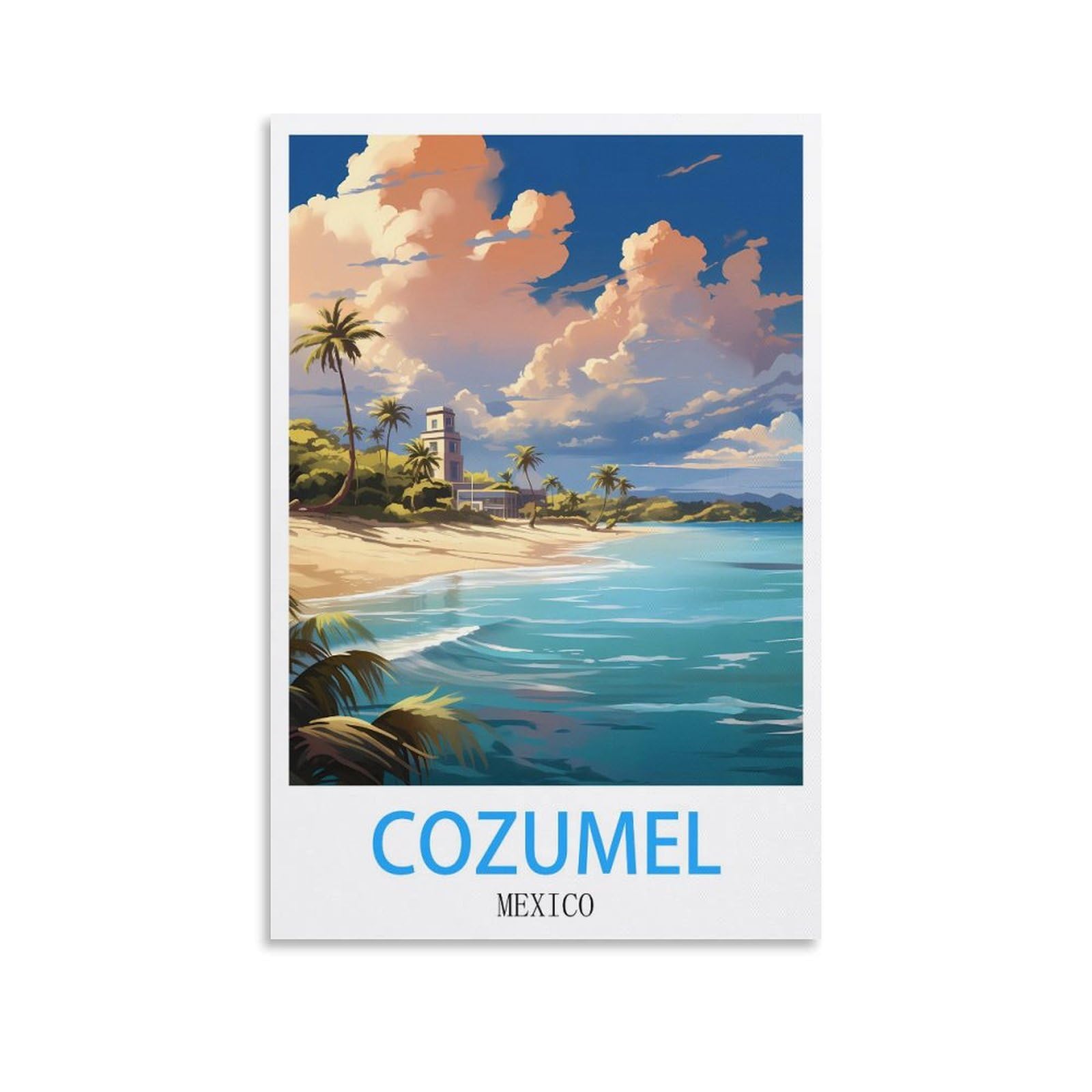 Vintage Metal Tin Signs,Cozumel Mexico,Garden & Kitchen Poster, Inspirational Sign Home Wall Art Decor for Home Kitchen Bar Club Decoration 15x30cm