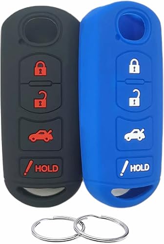 Funda de goma de silicona compatible con Mazda 3 6 CX-5 CX-7 CX-9 MX-5 Miata Toyota Yaris iA Scion iA KR55WK49383 WAZX1T768SKE11A03 WAZSKE13D01