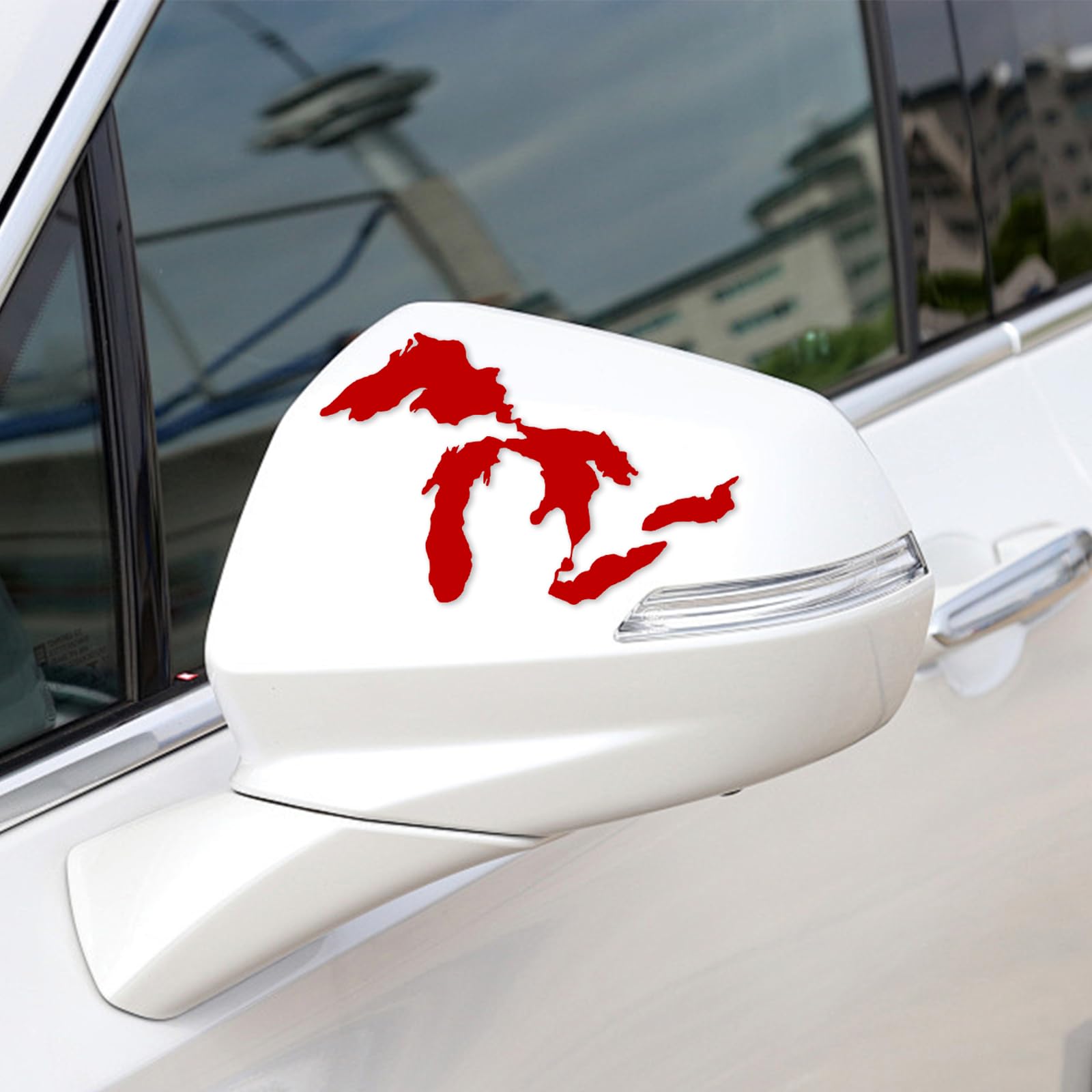 Great Lakes Michigan Car Sticker Decal Universal Funny Vinyl Truck Sticker Waterproof Vehicle Exterior Decoration Accessory for Bumpers