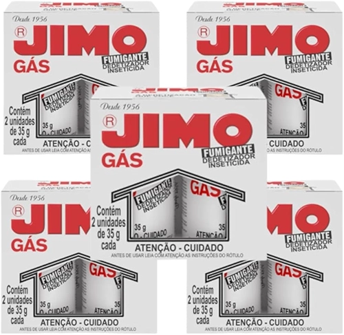 Gás Fumigante Detetizador Kit Com 5 Unidade De 35g Mata Baratas Aranhas Pulgas Insetos Caseiros Mosquito