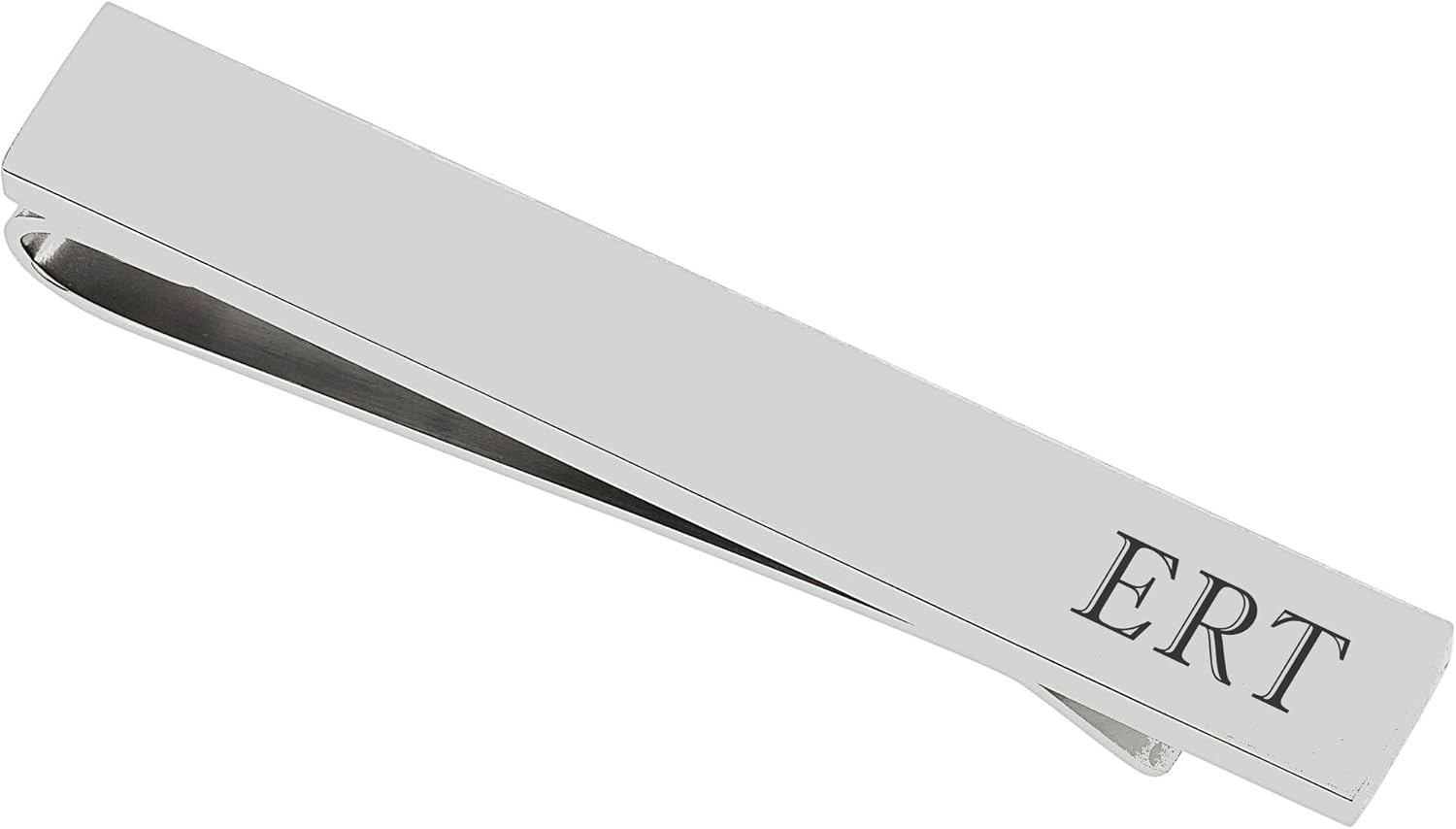 Personalized High Polished Silver Tie Bar Custom Engraved Free - Stainless Steel Tie Clip, Men's Accessory, Free Engraving - Ships from USA