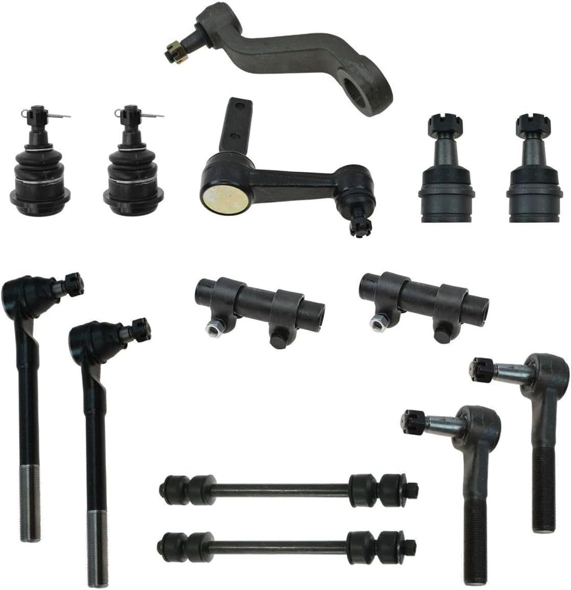 Front Ball Joint Tie Rod Idler Arm Sway Steering Suspension Kit - 14 Piece Set