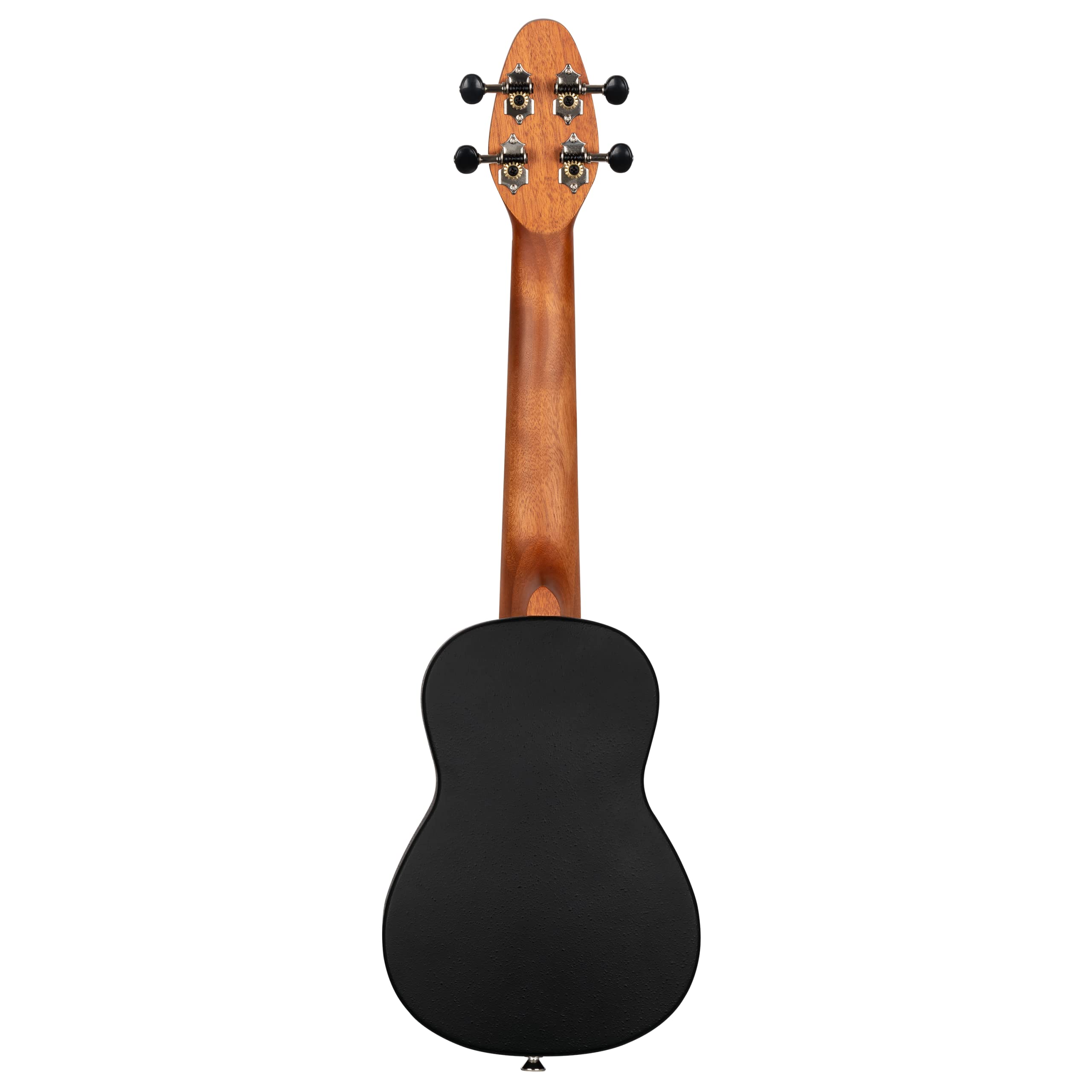 Ortega Guitars Ukelele Soprano azul - Keiki K2 - Kit de inicio incluye afinador, correa, 5 púas medianas y bolsa de dibujo - caleidoscopio azul (K2SS-BKC)