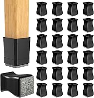 Vista 15 de Protectores rectangulares de suelo para patas de silla de 1 x 1.75 pulgadas, protectores de patas de silla para suelos de madera, protectores