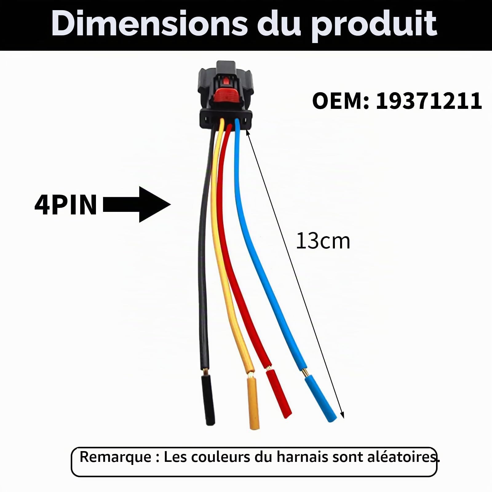 Connecteur de feu arrière pour réparation et remplacement des feux arrière pour Opel Astra K MK7 à partir de 2015 – Compatible avec les faisceaux de câblage Opel Astra, remplace 19371211