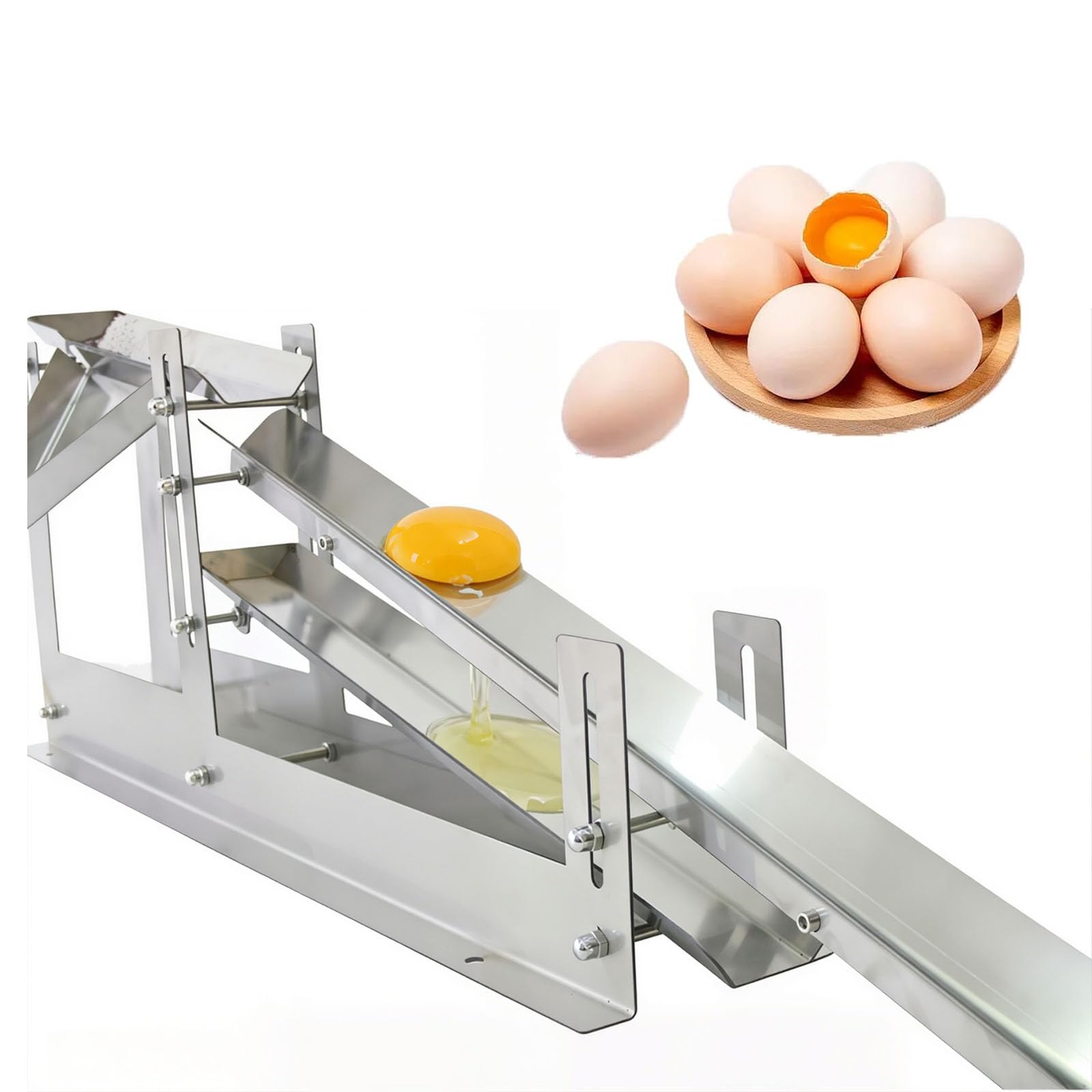 Séparateur Dœufs Robuste, en Acier Inoxydable, Manuel, pour Une Séparation Rapide en Pâtisserie Et en Cuisine, Idéal pour Les Cafés Et Les Boulangeries, Réduit Le Temps De Travail, Parfait pour