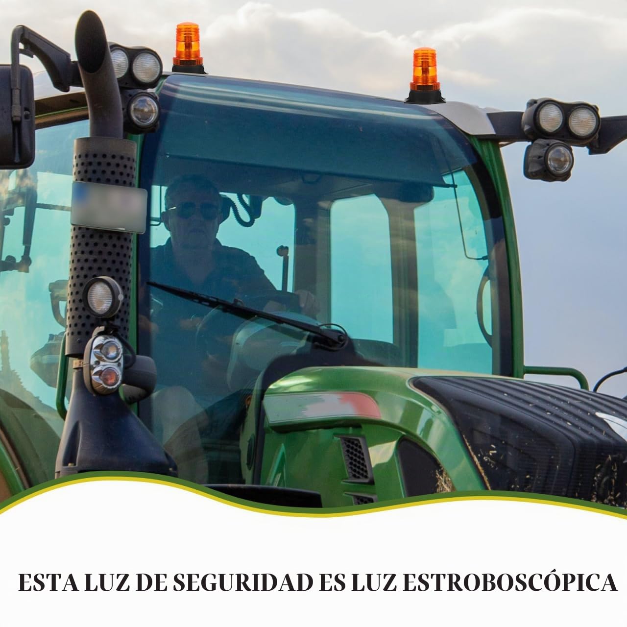 Ciieeo Luz Estroboscópica Led Para Carretilla Elevadora Y Vehículos De Ingeniería 10-80V Luz De Seguridad Intermitente De Advertencia Para Emergencias