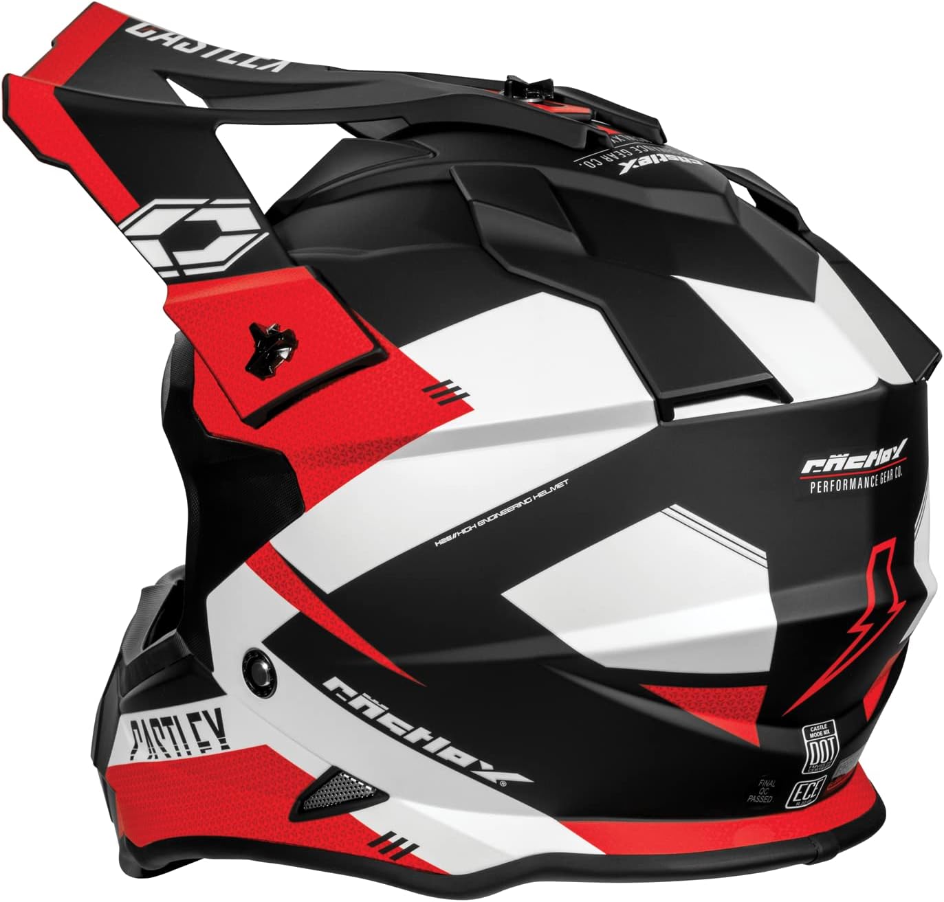 Castle X Mode MX Corsa Off-Road/MX/ATV/UTV Helmet in Matte Red, Size Large