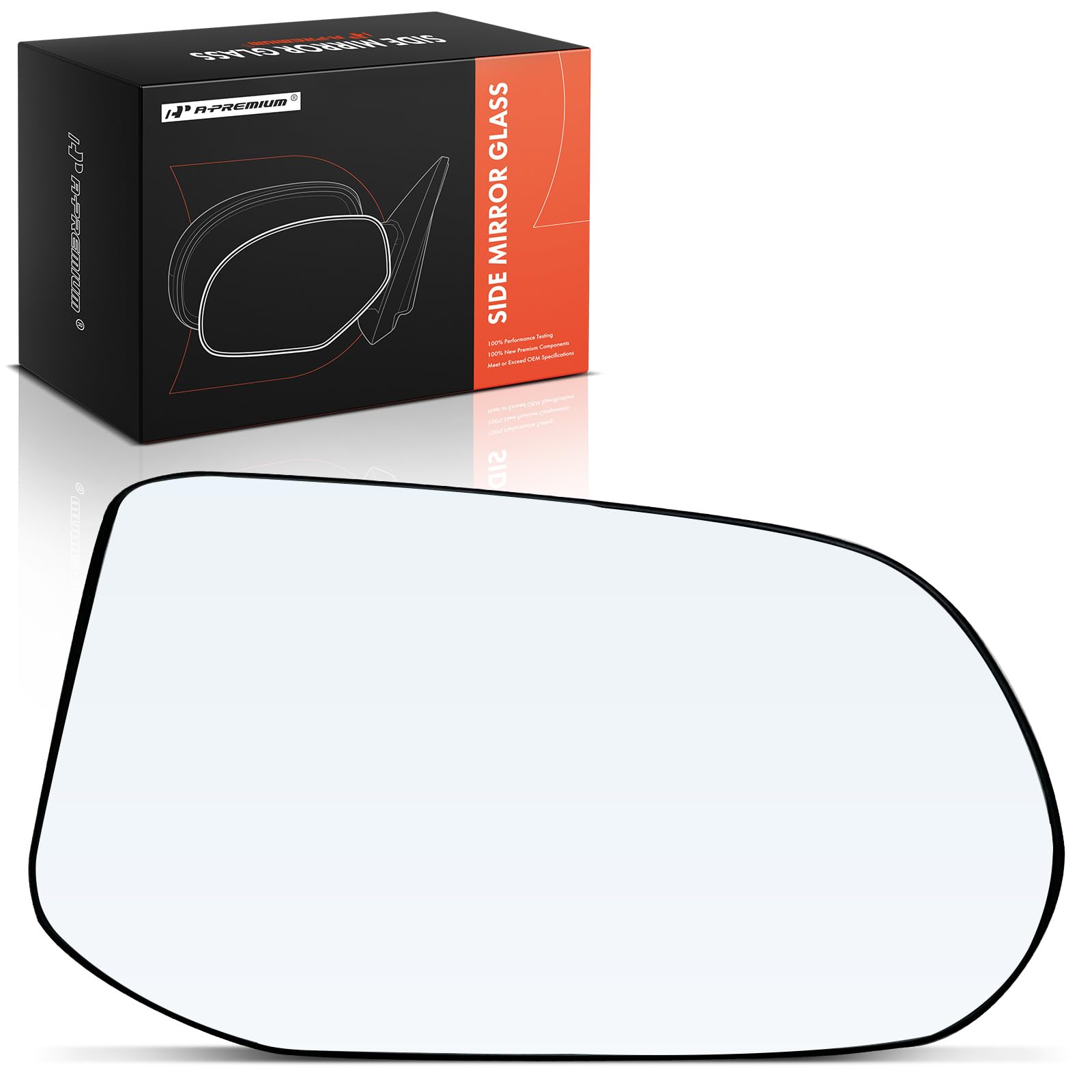 A-Premium Right Passenger Side Non-Heated Mirror Glass with Backing Plate - Compatible with Honda Civic 2006-2011 - Exterior Side View Convex Mirror