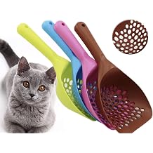 Cat Litter Scooper, Poop Sifting Deep Shovel Plastic Handle Pet ShovelRandom Color