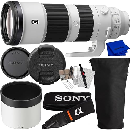 Sony FE 200-600mm f/5.6-6.3 G OSS Lens with Manufacturer Accessories (Front & Rear Lens Caps, Lens Hood, Lens Strap, Tripod Collar, Lens Case) & Deluxe Equipment Maintenance Kit