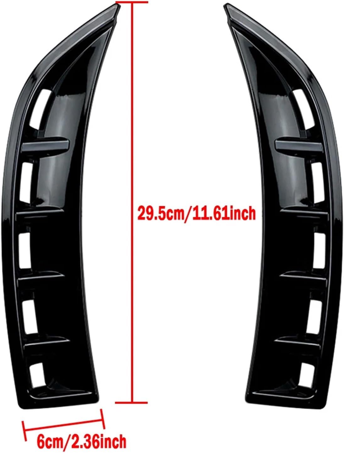 Compatible with Mercedes Benz W167 C167 GLE350 GLE450 GLE580 AMG 2020-2023 Front Bumper Side Air Vent Black/Carbon Fiber Intake Hood Trim (Black a)