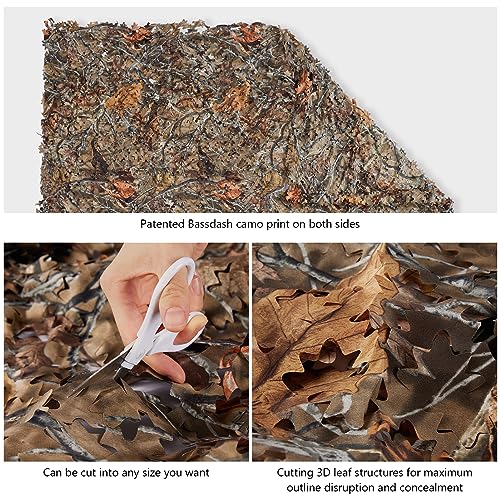 image for BASSDASH Camo Netting Camouflage Mesh Water Resistant for Hunting Blin