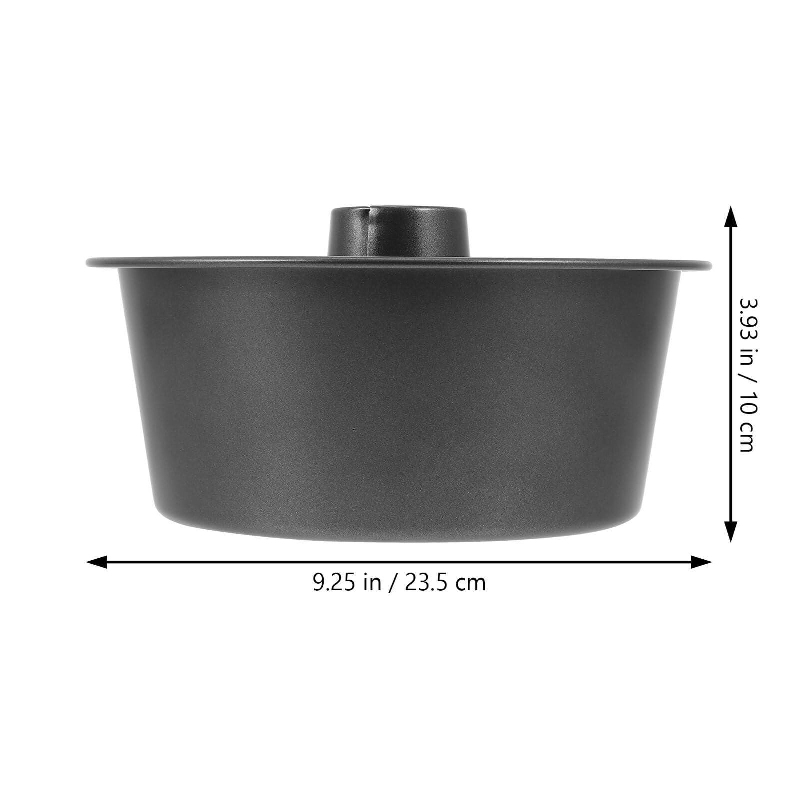 Moule à Gâteau Rond Creux 1 Pièce, en Acier au Carbone Noir