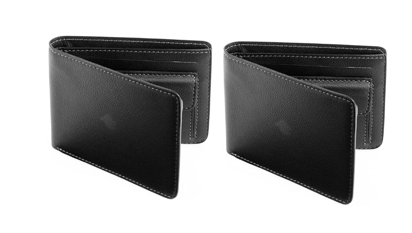 Saini Trading Company Men Wallet Brown Pack of 2