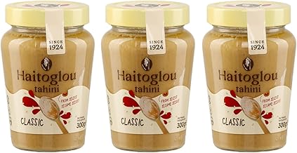 Greek Tahini (Sesame Paste) 3 x 300 g Glass | Classics of Greek Cuisine | + 20 ml Jassa's Olive Oil