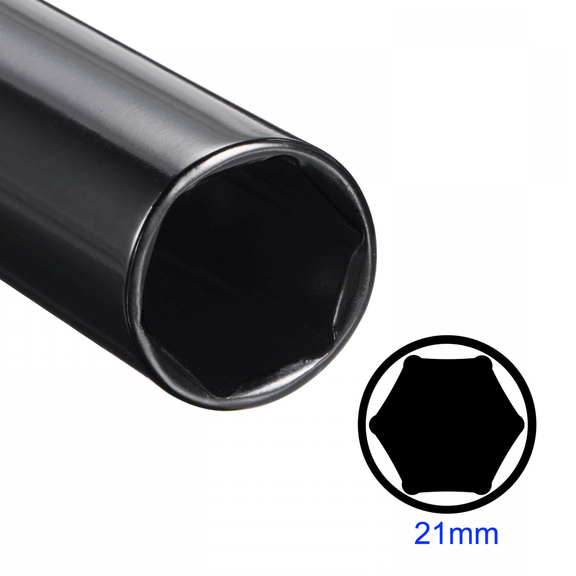 MACHSWON 1/2 Inch Drive - 21mm Deep Impact Socket with 6 Point Design, Heat-Treated Cr-V Steel 200mm Length, Metric Sizes - Image 3