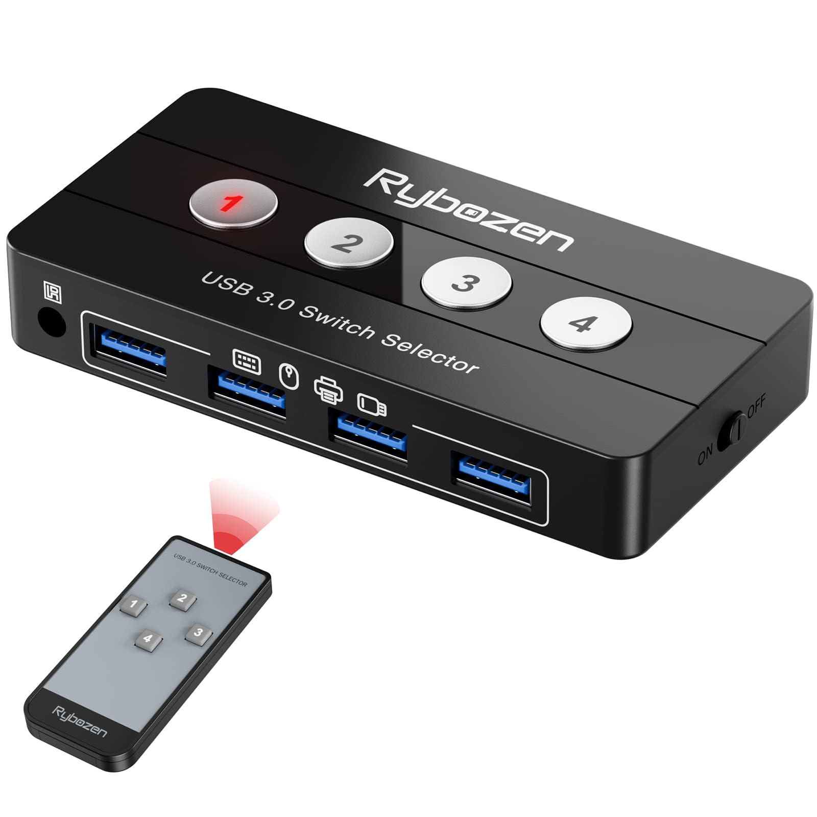 Amazon.co.jp: USB 3.0切替器 、4ポート KVMスイッチ USB周辺機器共有