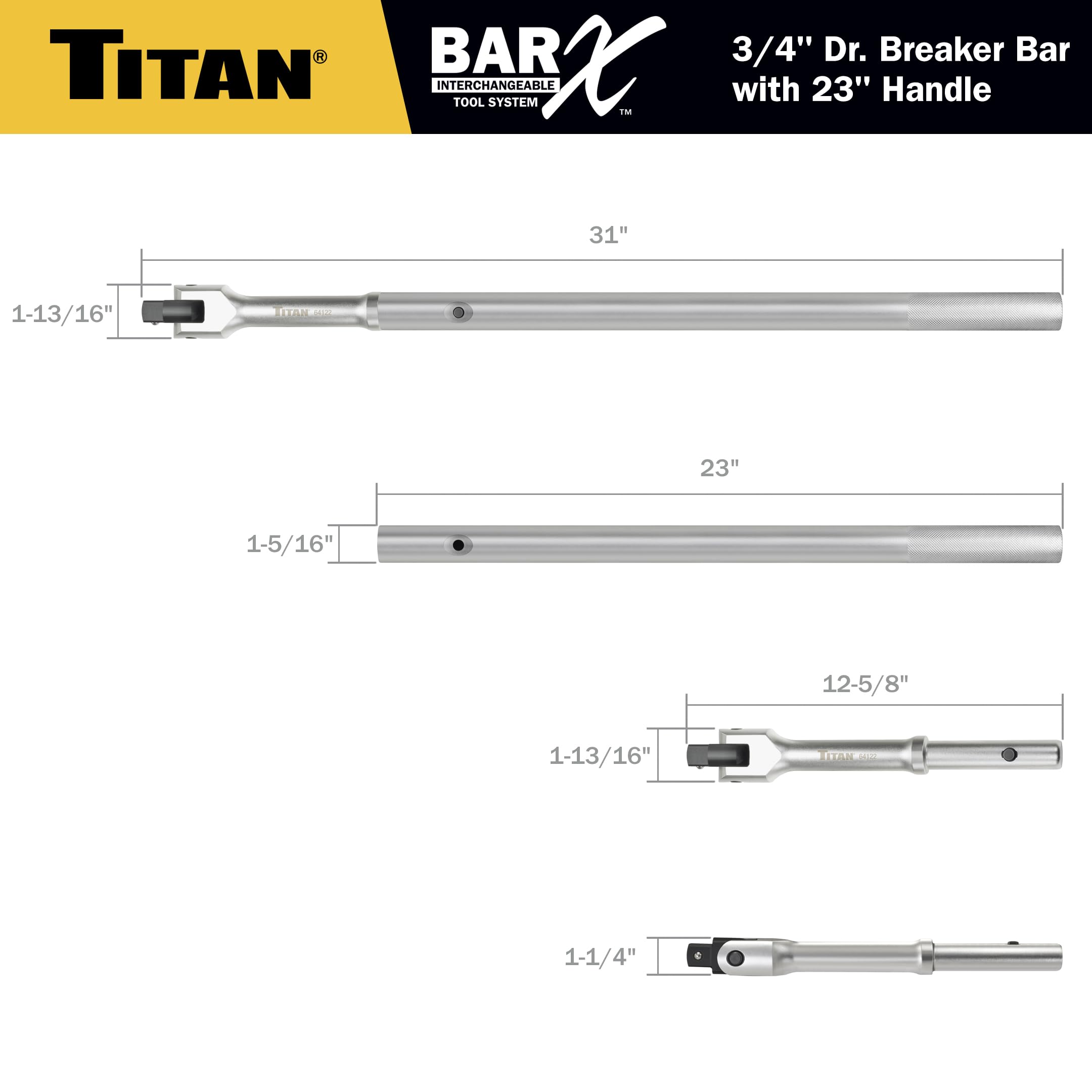 Titan Bar-X 3/4" Drive Ratchet Head -5