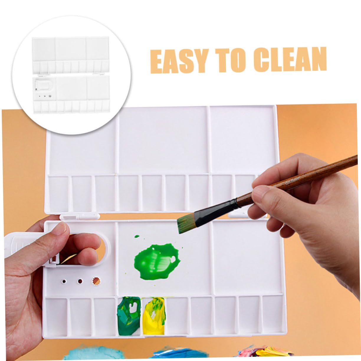 OSALADI 5 Sätze Pigmentbox -malvorlagenwerkzeug Palette Wasser Aquarell-kit Fächer Aquarellfarbe Kunst Malen -mischwerkzeug Aquarell -mischtablett Pigmentmischschale Abs Weiß 2 Stücke * 5