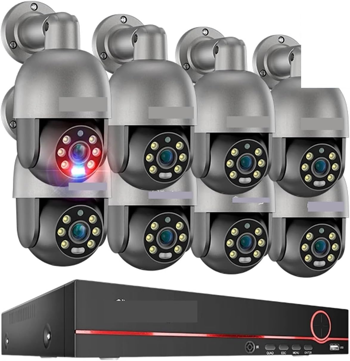 8CH 5MP HD POE CCTV Security Camera System Home Video Surveillance Kit Face Detection Outdoor IP Camera Set(3T(户外运动),8CH 8 PTZ Camera)