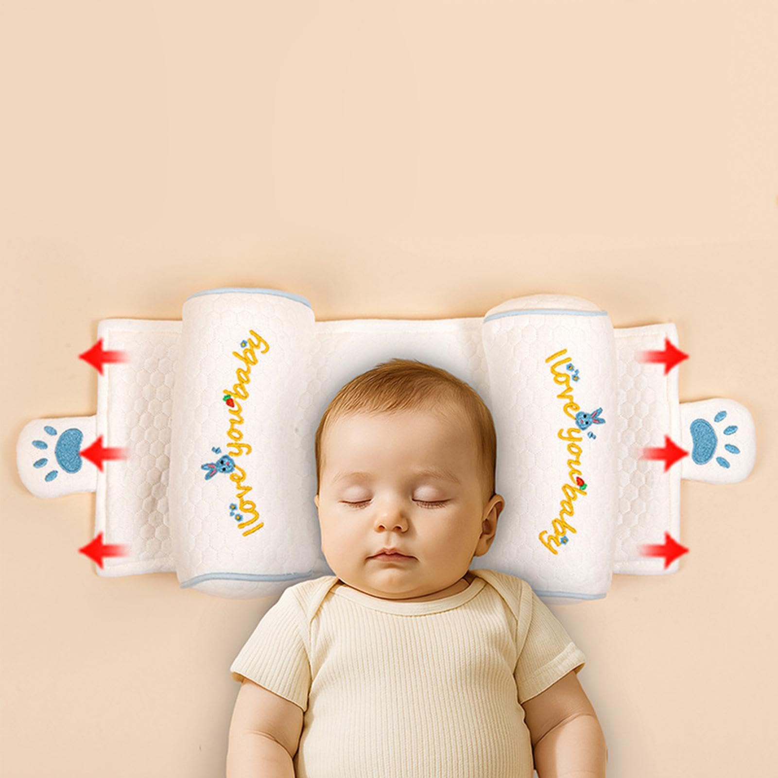 Generisch Kissen für Kinder | Atmungsaktiv, waschbar und stützend | Flaches Kissen für Kinder | Für Autositz, Kinderwagen, Krankenhaus, Kindertagesstätte, auf Reisen, im Schlafzimmer und zu